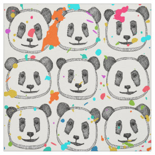 pop splatter panda cookies fabric