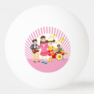 Pop star girl birthday party ping pong ball
