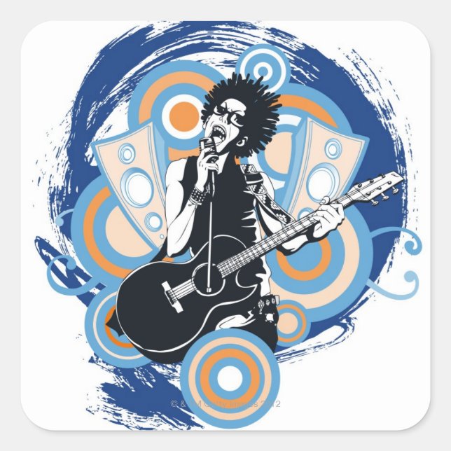 Pop Star Square Sticker (Front)