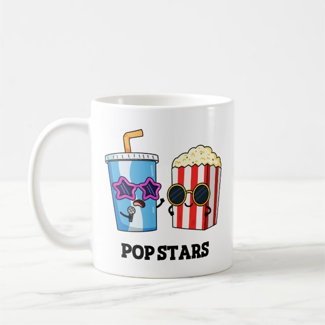 Pop Stars Funny Snack Pun  Coffee Mug (Left)