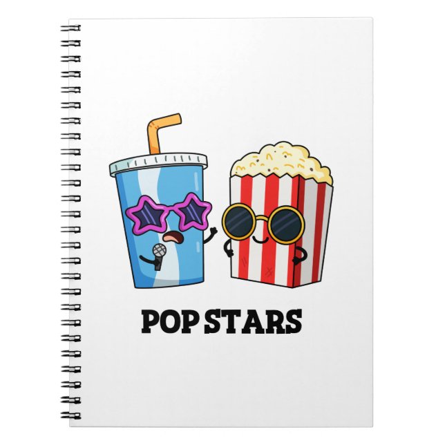 Pop Stars Funny Snack Pun  Notebook (Front)