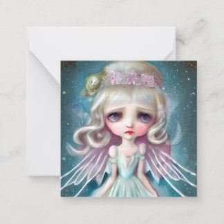 Pop Surrealism Blonde Girl Card