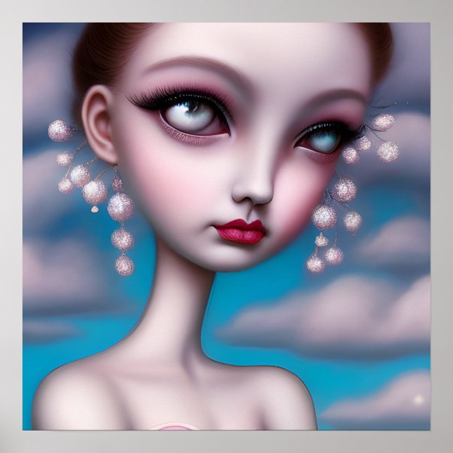 Pop Surrealism Long Neck Girl Poster (Front)