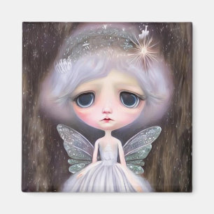 Pop Surrealism Vintage Sad Fairy Doll Magnet