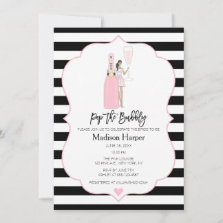 Pop the Bubbly Bridal Shower Invitation