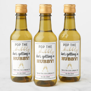 Pop the Bubbly Brunch Bridal Shower Wine Label