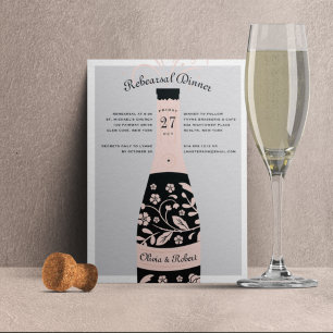 Pop the Bubbly   Rehearsal Dinner Invitation
