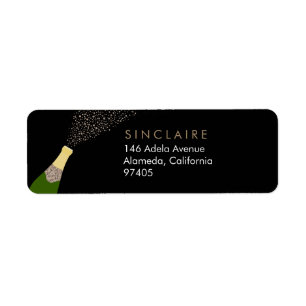 Pop the Bubbly Return Address Label