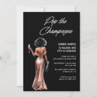 Pop the Champagne Birthday Party Invitation