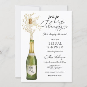 Pop the Champagne Bridal Shower Invitation