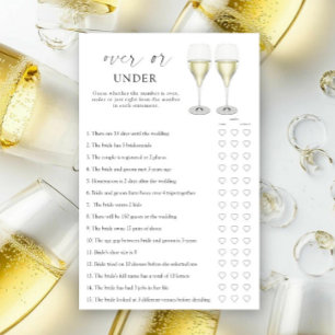 Pop the Champagne Bridal shower - Over or under