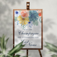 Pop The Champagne Floral Succulent Bridal Shower