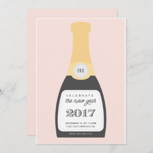 Pop the Champagne   New Years Eve Party Invitation