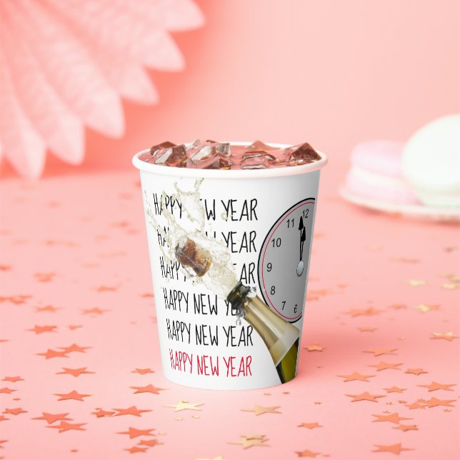 Pop The Cork At Midnight Paper Cup (Insitu)