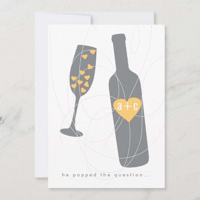 Pop the Question Engagement Party Invitation (Front)