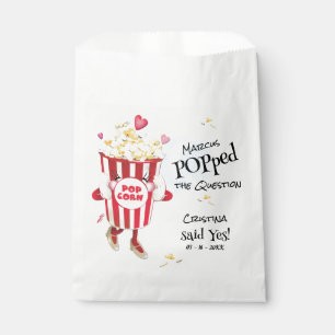 Pop The Question Popcorn Engagement Favour Bag