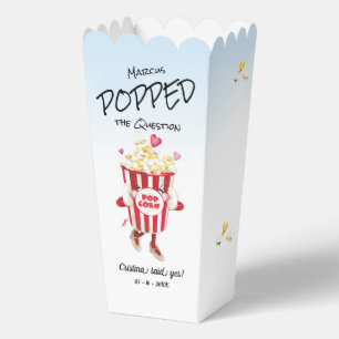 Pop The Question Popcorn Engagement Favour Box