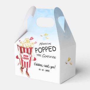 Pop The Question Popcorn Engagement Favour Box