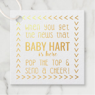 Pop the Top Shower Favour Beer Wine Champagne Arro Favour Tags