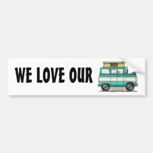 Pop Top Van Camper Bumper Sticker
