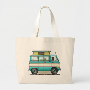 Pop Top Van Camper Large Tote Bag