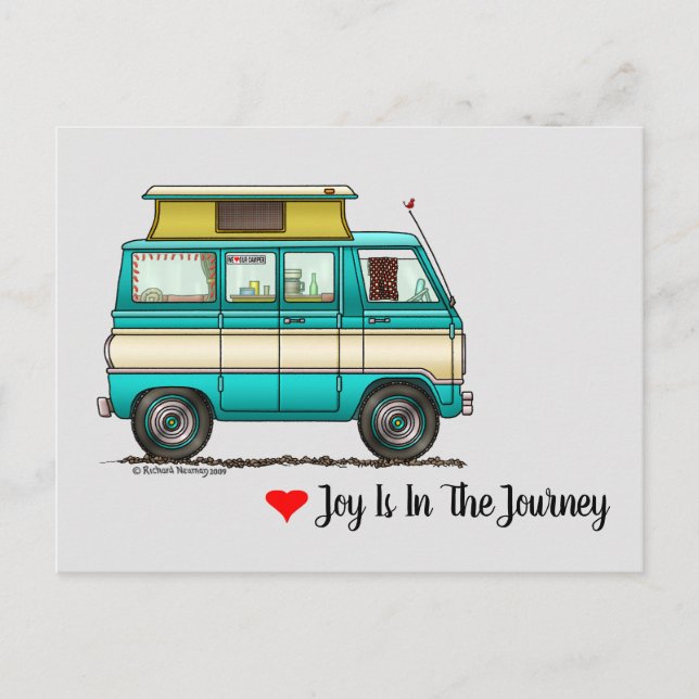 Pop Top Van Camper Postcard (Front)