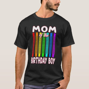Pop Tube Birthday  Mom of the Birthday Boy T-Shirt