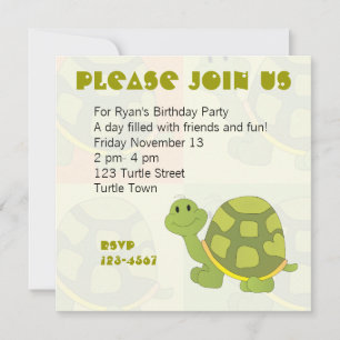 Pop Turtle Invitation