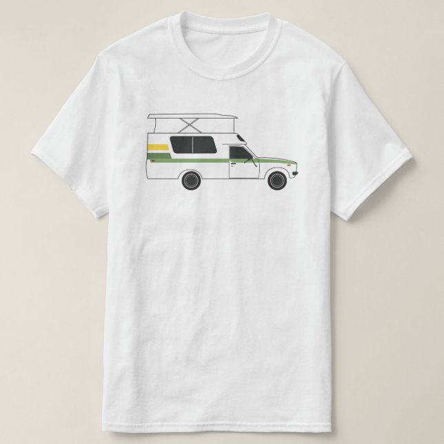 pop up chinook camper retro lemon lime T-Shirt (Design Front)