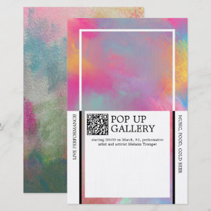 Pop Up Gallery Announcement  Stationery