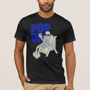 Pop Up Hot Dog Cartoon Retro Art T-Shirt
