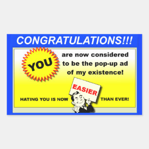 Pop-Up Of My Life Funny Sticker