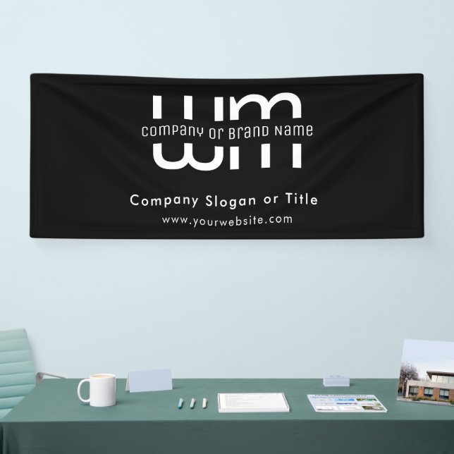 Pop Up Shop Black Modern Business Backdrop Banner (Tradeshow)