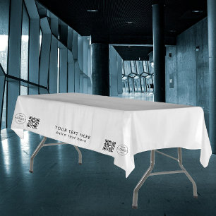 Pop Up Shop Business Logo QR Code Promo Trade Show Tablecloth