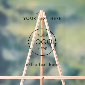 Pop Up Shop Standing Booth Business Logo Text Acrylic Sign