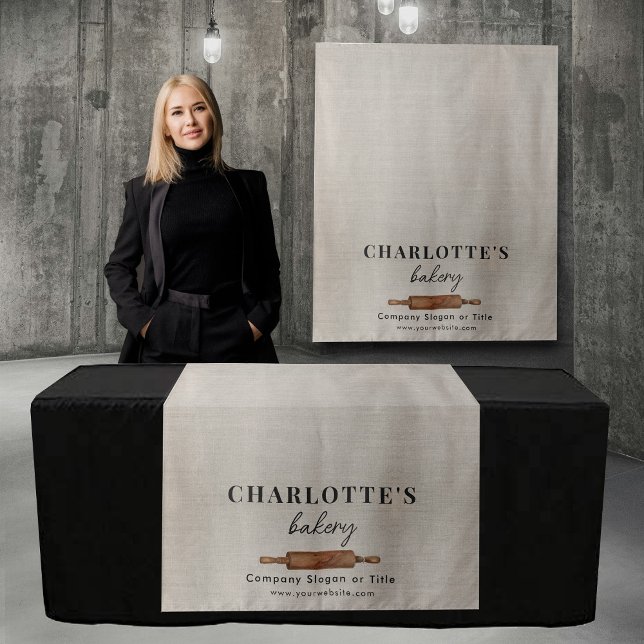 Pop Up Shop Table Runner Banner Bakery Linen Tapestry (Pop Up Shop Table Runner Banner Bakery Linen Tapestry)