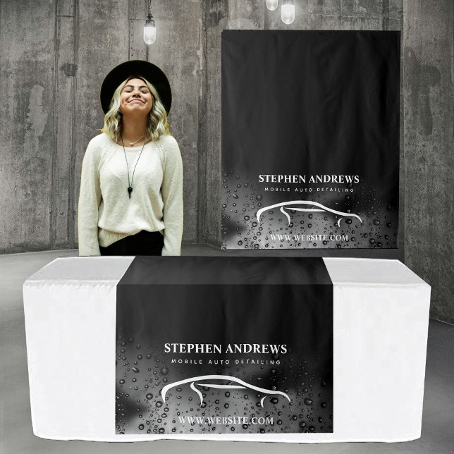 Pop Up Shop Table Runner Banner Business Car Wash Tapestry (Pop Up Shop Table Runner Banner Business Car Wash Tapestry)
