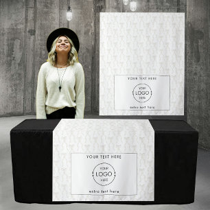 Pop Up Shop Table Runner Banner Business Logo Bow Tapestry