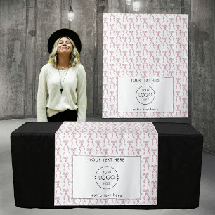 Pop Up Shop Table Runner Banner Business Logo Bow Tapestry