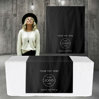 Pop Up Shop Table Runner Banner Business Logo Text Tapestry