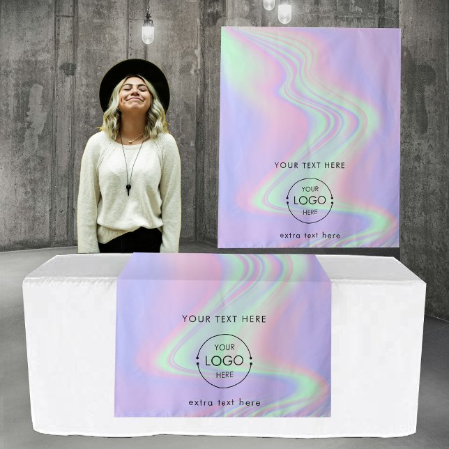 Pop Up Shop Table Runner Banner Logo Holographic Tapestry (Pop Up Shop Table Runner Banner Logo Holographic Tapestry)