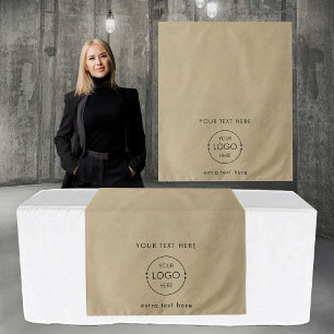 Pop Up Shop Table Runner Banner Logo Text Kraft Tapestry