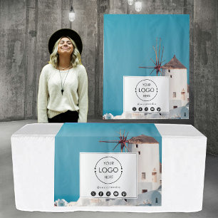 Pop Up Shop Table Runner Banner Logo Travel Photo Tapestry