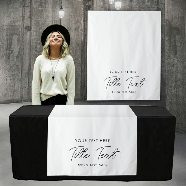 Pop Up Shop Table Runner Banner Modern Script Tapestry (Pop Up Shop Table Runner Banner Modern Script Tapestry)