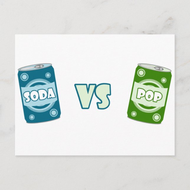 Pop vs Soda Postcard (Front)