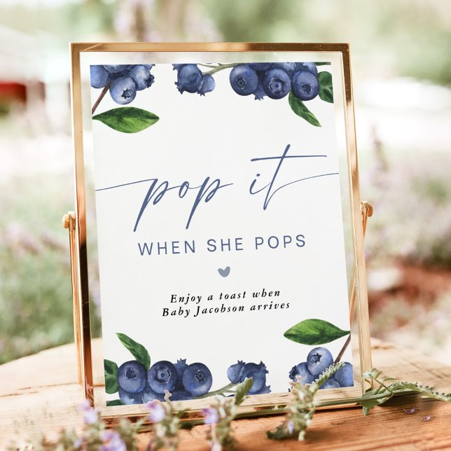 Pop When She Pops Baby Shower Champagne Favour Sig Poster (Creator Uploaded)