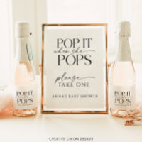 Pop When She Pops Personalised Baby Shower Favour