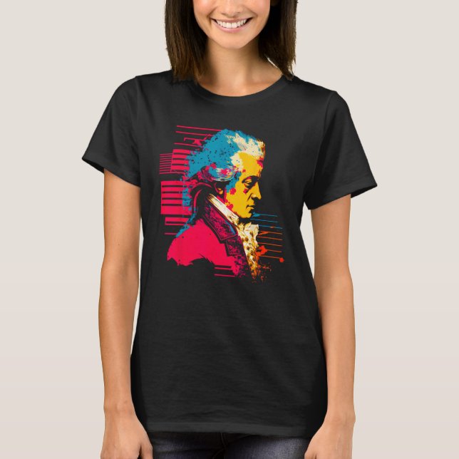 Pop Wolfgang Amadeus Mozart Pianist T-Shirt (Front)