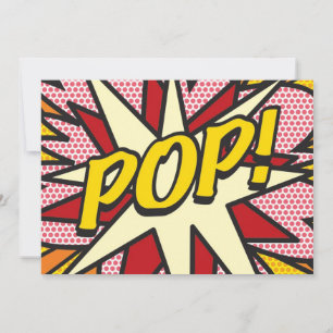 POP Your Message Fun Retro Comic Book Pop Art Announcement