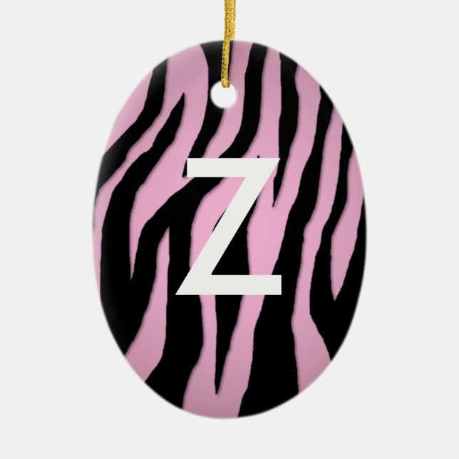 Pop Zebra Ceramic Tree Decoration (Front)